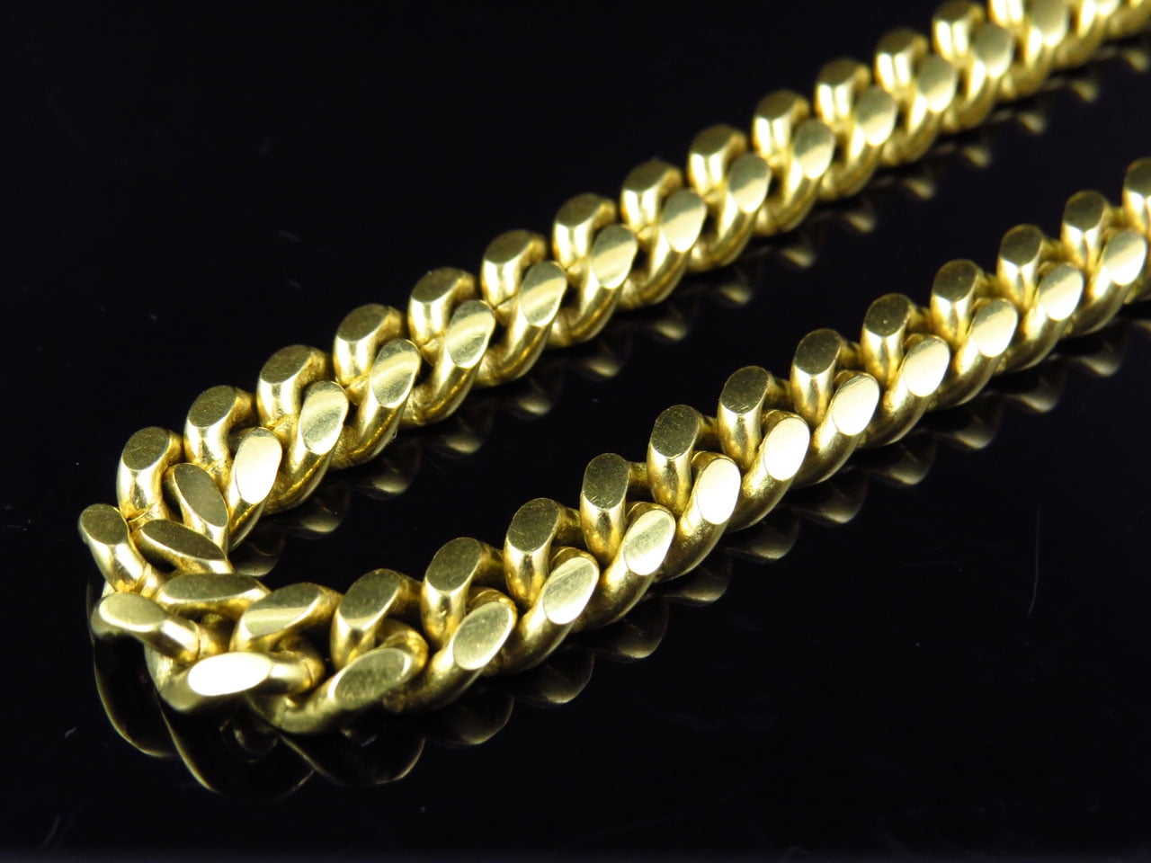 Solid Miami Cuban Chain 6.5 MM in 10K Yellow Gold Length Necklace 24" by Jewelry Unlimited