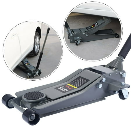 Costway 3 Ton Heavy Duty Steel Ultra Low Profile Floor Jack Rapid Pump Car Pump Lowrider