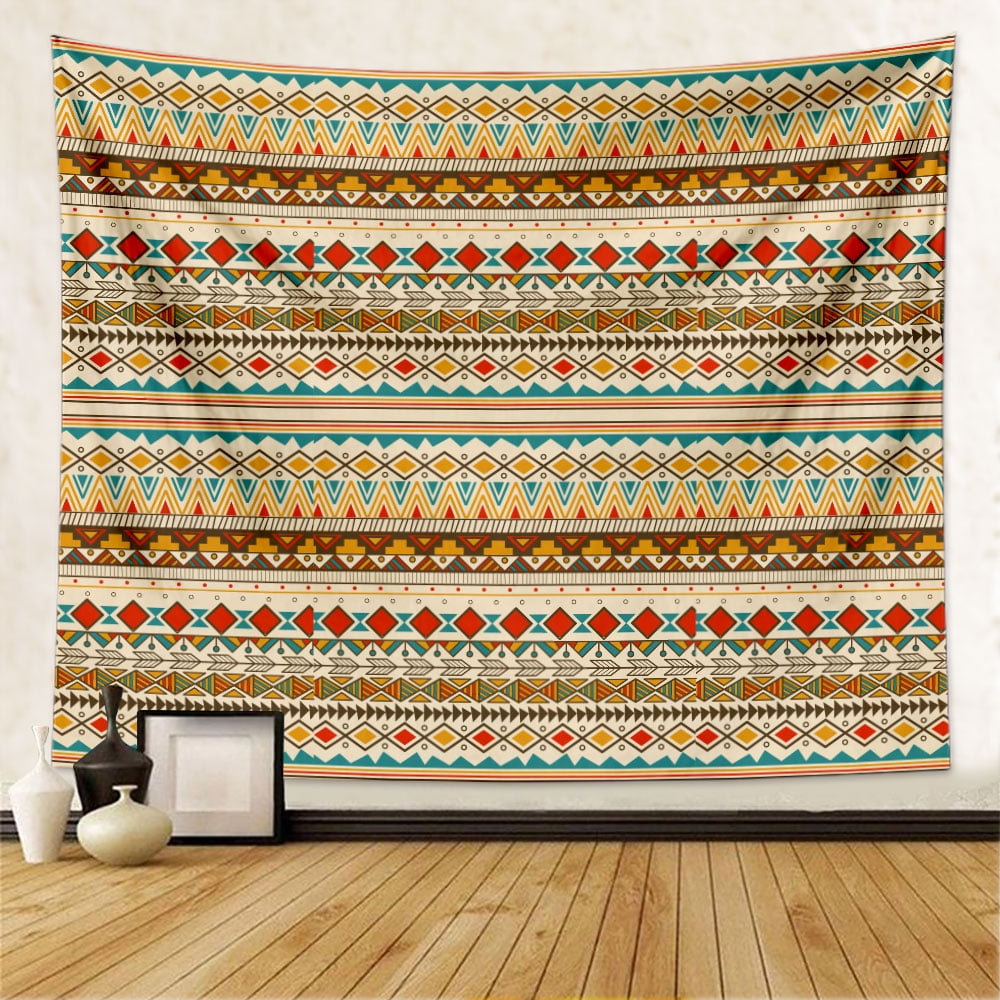 Beige Indian Wall Hanging Cotton Decorative Vintage Wall Tapestry 30 x 152 Cm 
