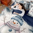 thumbnail image 4 of Manfei Kawaii Snowman 7-Piece Bedding Comforter Set,Brown Pine Cone King Bedding Sets,Merry Christmas Bed Sheets For Girls Kids,Microfiber Bedroom Decor Reversible, 4 of 8