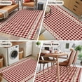 thumbnail image 6 of Farmhouse Berry Washable Area Rug 4 x 6 ft Red Buffalo Plaid American Country Rustic, Soft Non Slip Rugs Stain Repellent Indoor Felt Carpet for Living Dining Room Bedroom Home Office, 6 of 9