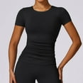 thumbnail image 4 of Top de Yoga para mujer, camisetas deportivas, ropa de Fitness, camiseta de manga corta con realce para Yoga, camiseta de entrenamiento para gimnasio, ropa deportiva para correr activa, 4 of 5