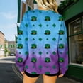 thumbnail image 4 of Crew Cuello Sudadera Día de San Patricio Impreso Manga Larga Suéter sin Capucha Shamrock Gráfico Suave Vacaciones Casual Top, 4 of 8