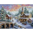 thumbnail image 1 of Gold Collection Holiday Village Counted Cross Stitch Kit-16"X12" 16 Count, 1 of 1