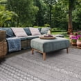 thumbnail image 5 of SAFAVIEH Courtyard Altan Geometric Indoor/Outdoor Area Rug, 5'3" x 7'7", Black/Grey, 5 of 14