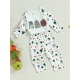 thumbnail image 3 of Wassery Toddler Boys 2PCS Pants Sets 12M 18M 2T 3T 4T 5T Infant Baby Boys Halloween Clothes Long Sleeve Ghost Pumpkin Print Tops and Casual Pants Sets, 3 of 8