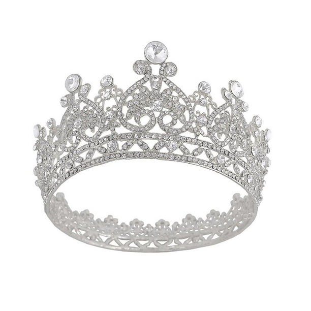 Corona De Reina Para Mujer, Corona De Boda Con Diamantes De Imitación, Tiara, Accesorios Para El Cabello Para Fiesta De Disfraces, Desfile De Cumpleaños, Graduación Cateissary AP006904-02