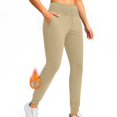 thumbnail image 2 of HAiming Women's Fleece Lined Leggings High Waisted Thermal Joggers Sweatpants Winter Casual Workout Yoga Trousers, 2 of 9