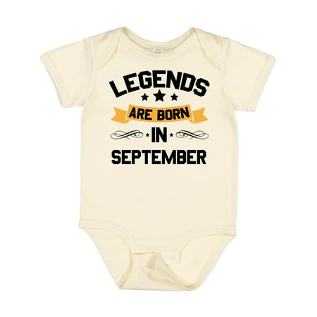 

Inktastic Legends Are Born in September Boys or Girls Baby Bodysuit