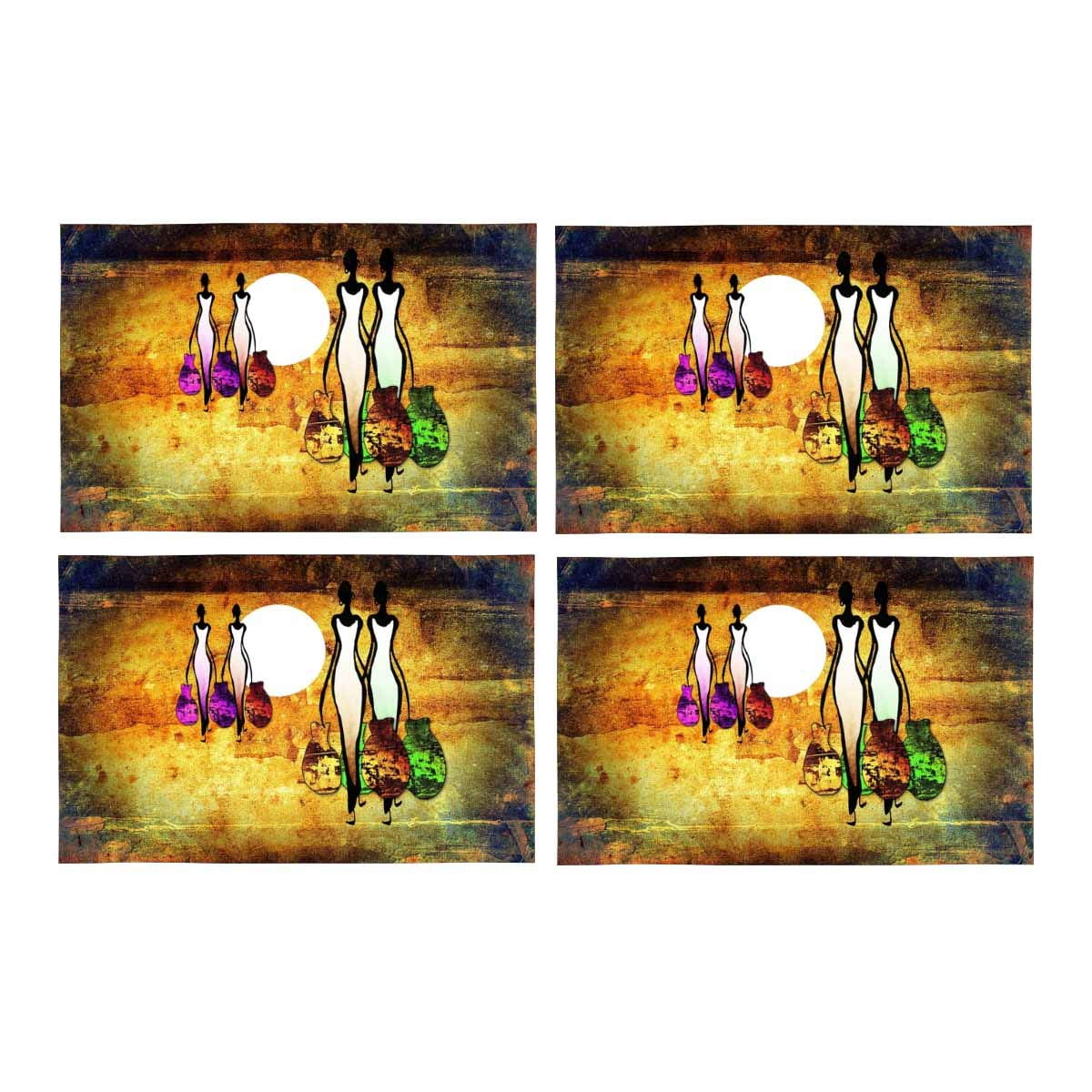 MKHERT Vintage African American Women with Jugs Placemats Table Mats for Dining Room Kitchen