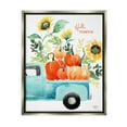 thumbnail image 3 of Stupell Industries Hello Pumpkin Autumn Truck Carrying Seasonal Plants Graphic Art Luster Gray Floating Framed Canvas Print Wall Art, Design by Heatherlee Chan, 3 of 5