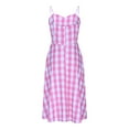 thumbnail image 6 of hotojiny Cocktail Dresses for Women 1950s Vintage Plaid A-Line Midi Dresses Spaghetti Strap Sleeveless Flowy Party Dresses, 6 of 6