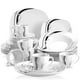 thumbnail image 1 of Veweet Series Fiona Juego De Vajilla De 30 Piezas Para 6 Platos Blancos, Juego De Vajilla De Porcelana Con Rayas Negras Y Grises, Incluye Platos De Postre, Platos Hondos, Platos Llanos, Tazas Y Platil, 1 of 5