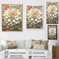 thumbnail image 4 of Designart "Gentle Beige Succulent IV" Succulent Wall Art Living Room, 4 of 7