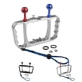 thumbnail image 2 of Matsuzay Kit de marco de montaje de linterna con soporte de buceo de mano doble para 7/6/5 Accesorios de cámara y óptica Plata, 2 of 8