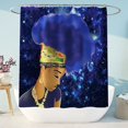 thumbnail image 1 of Cortina de ducha y juego de alfombra y cortina de baño antideslizante impermeable niña africana para decoración artística de baño ANGGREK Otros, 1 of 8