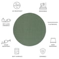thumbnail image 6 of SAFAVIEH Courtyard Sloan Solid Indoor/Outdoor Area Rug, Dark Green/Beige, 6'7" x 6'7" Round, 6 of 10
