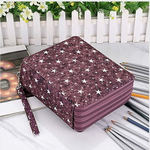Estuche multifuncional para lápices de PU con 120 bolígrafos de colores