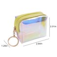thumbnail image 3 of Coofit Coin Purse Short Holographic Zipper Closure Coin Pouch Coin Wallet Makeup Pouch, 3 of 7