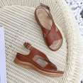 thumbnail image 4 of Vedolay Women Cute Sandals Wedge Sandals for Women Dressy Summer Comfortable Low Wedges Dress Sandal,Brown 8.5, 4 of 5