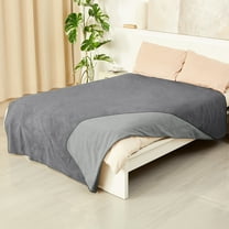 Catalonia Waterproof Throws Blanket for Bed, Reversible, Grey, King Size 96" x 102", 5 lb, All Ages