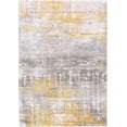 thumbnail image 2 of HomeRoots 548483 7 x 9 ft. Gray & Yellow Abstract Non Skid Rectangle Machine Woven Area Rug, 2 of 8