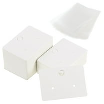 Uxcell Earring Display Cards Paper Earring Holder Blank Tags Rectangle Cardboard, White 200 Pack