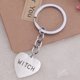 thumbnail image 5 of 2 llaveros con forma de corazón de bruja, colgantes de metal, accesorios para coche, cartera y bolso., 5 of 6