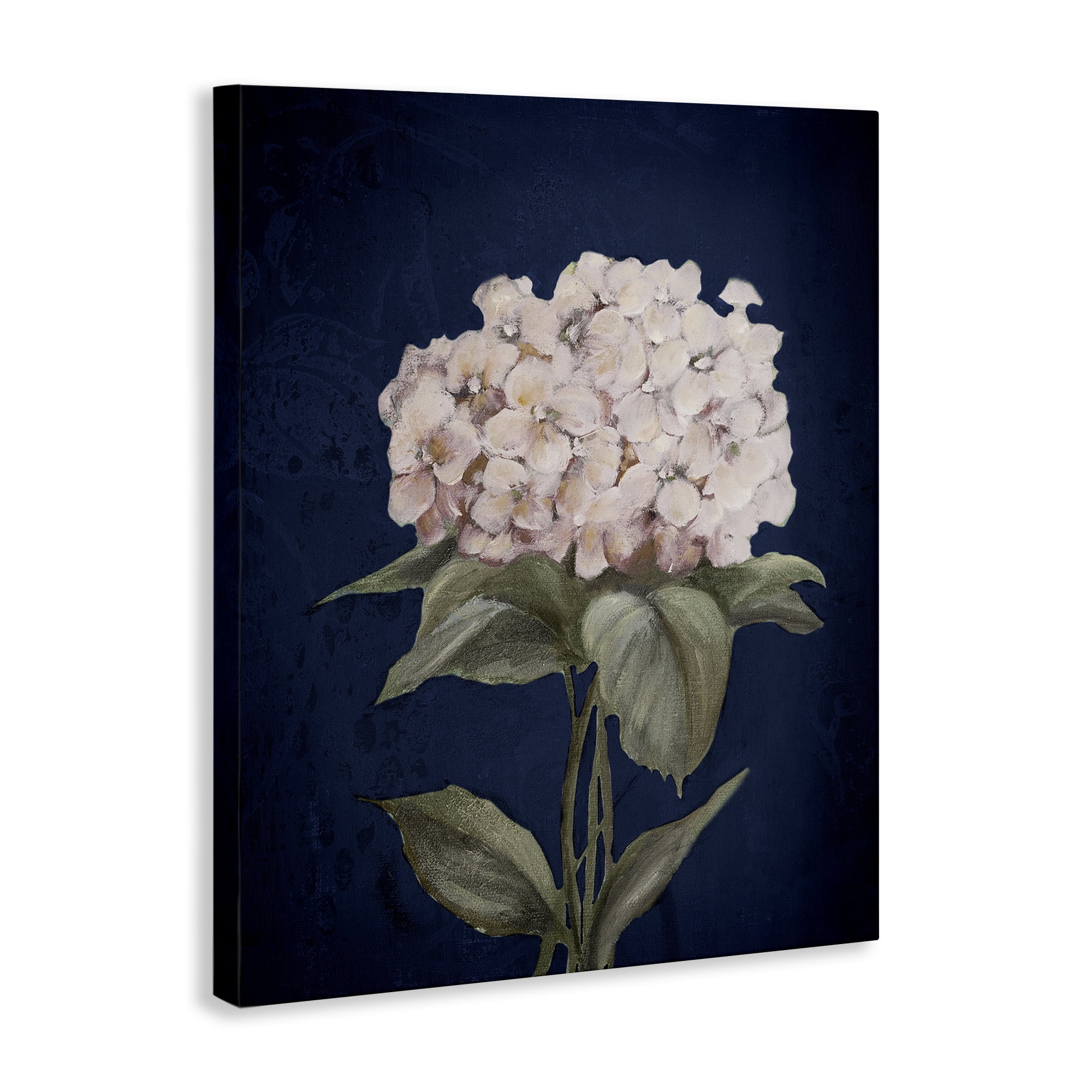 Stupell Industries Single Hydrangea Bloom Botanical & Floral Painting Gallery Wrapped Canvas Art Print Wall Art, 16 x 20