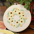 thumbnail image 2 of European-style Flowers DIY Embroidery Ribbon Set Beginners With Embroidery Shed Sewing Kit Cross-stitch Crafts Hand-stitched Decoration, 2 of 5
