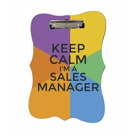 Keep Calm I'm a Sales Manager - Benelux Shaped 2-Sided Hardboard Clipboard - Dry Erase