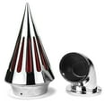 thumbnail image 5 of Krator Motorcycle Chrome Spike Air Cleaner Intake Filter Compatible with 2004-2007 Harley HD Dyna Super Glide Street Bob, 5 of 9