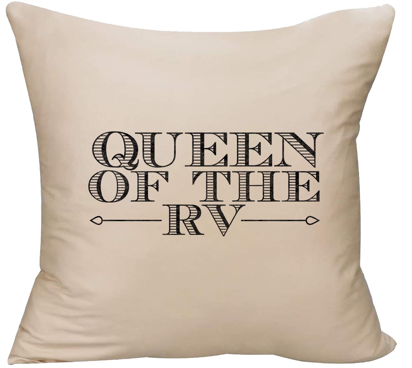 18x18 Multicolor Queen Of The RV Funny RV Lover Throw Pillow