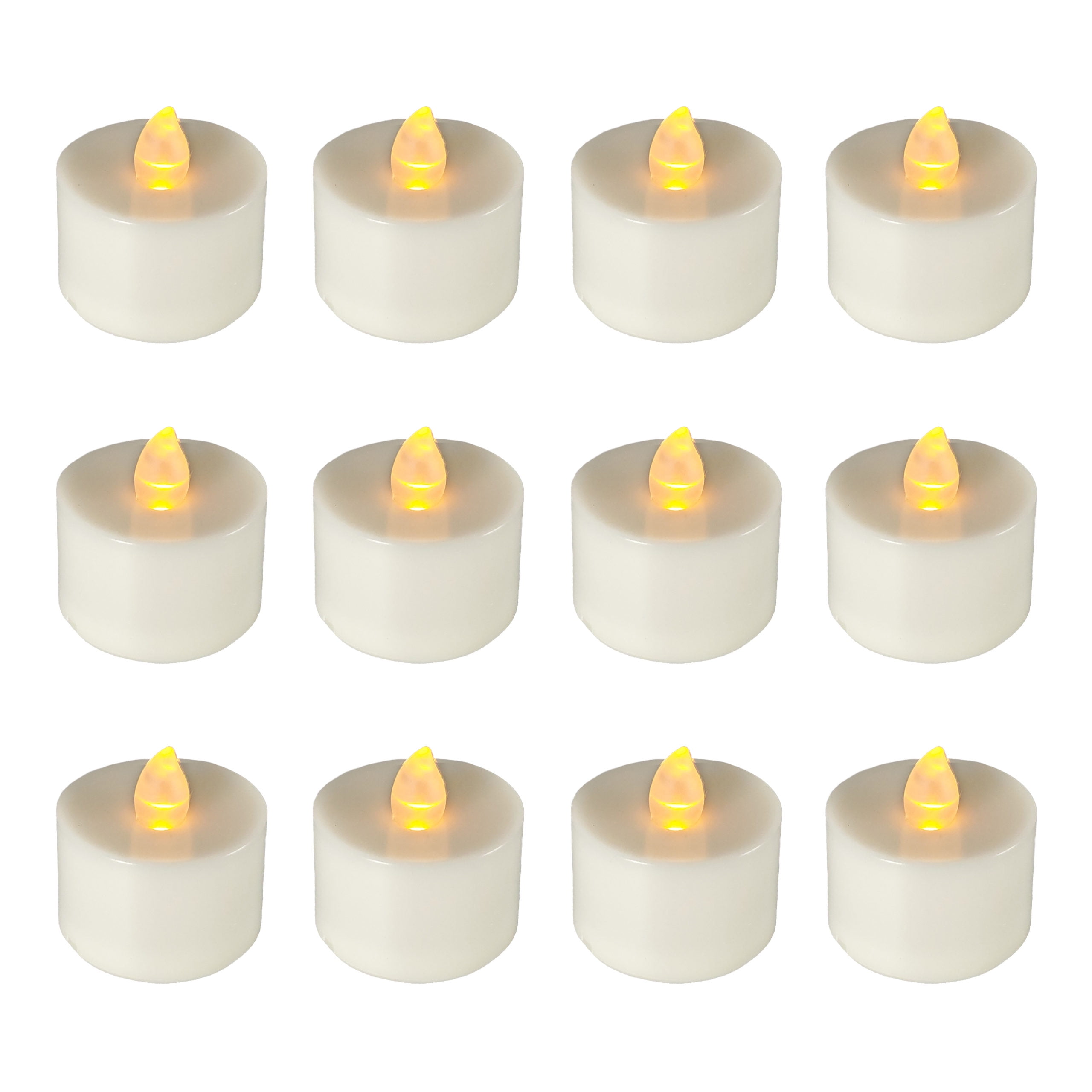 6/12/24pcs Flickering LED Tealights with Timer Candles Flameless Light Party 