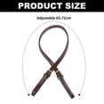 thumbnail image 2 of 2pcs Leather Purse Straps, Handbag Handles Shoulder Straps Replacement with Adjustable Metal Buckle, 2 of 5