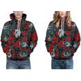 thumbnail image 4 of Chaos World Sudadera con capucha para hombre de manga larga con estampado gráfico divertido en 3D, talla L, 4 of 5