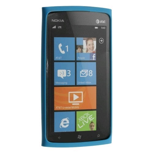 OEM Nokia Lumia 900 4G Boîtier en Silicone Mince Pare-Chocs - Bleu (0721871)