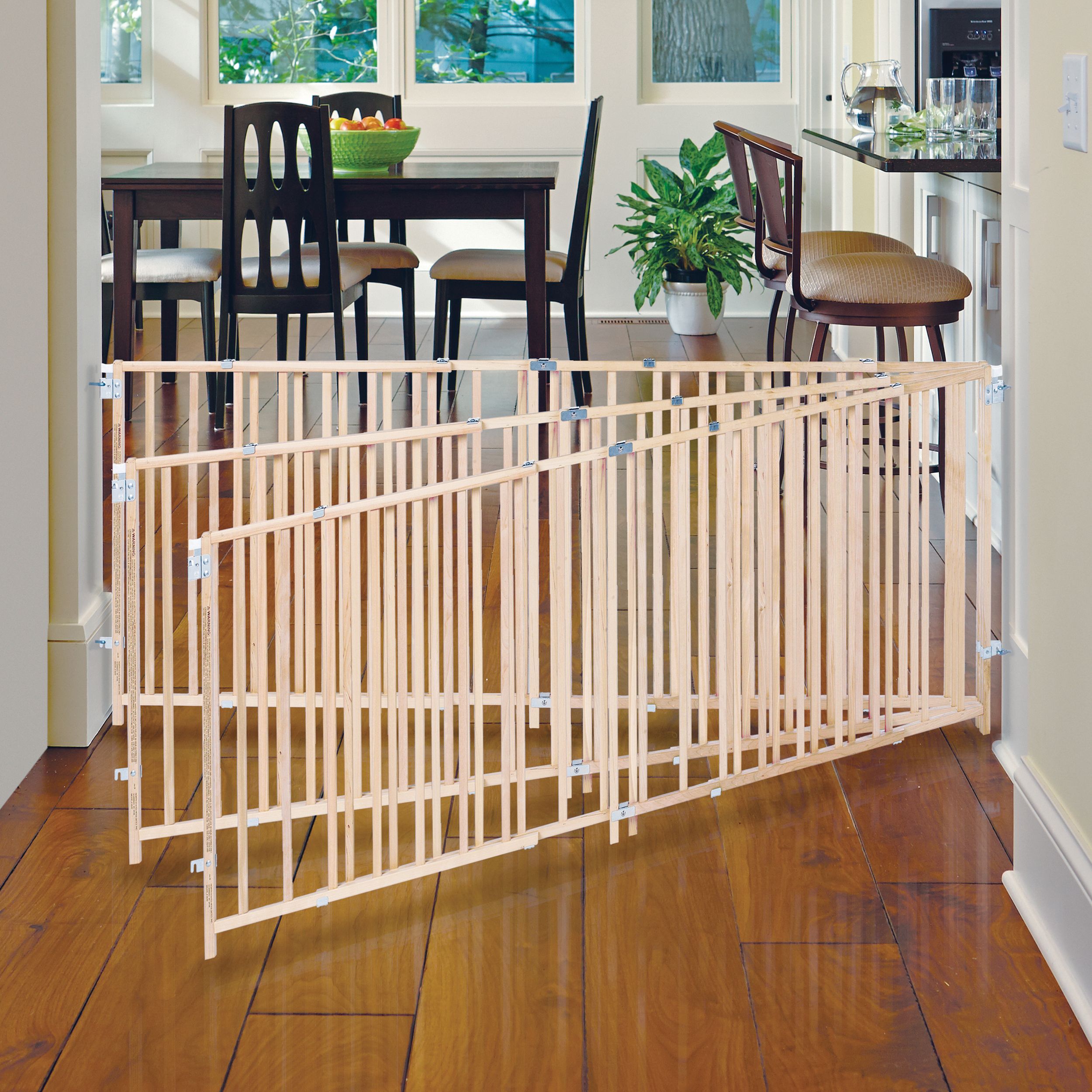 Toddleroo by North States 60 103 Extra Wide Swing Baby Safety Gate Natural Wood Walmart