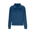 thumbnail image 4 of Womens Cropped Sweatshirt, Long Sleeve Pullover for Women Fall Outdoor Casual Solid Color Half Zip Up Sweatshirts, 4 of 6