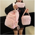 thumbnail image 2 of Clearance！Polka Dot Backpack Set 3Pcs Cute Daypack Kawaii Nylon Backpacks for Travel Daily Use Pink, 2 of 8