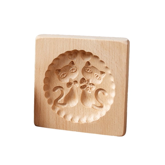 TIELUTT DIY Wooden Cookie Cutter Embossing Mould 3D Carved Wooden Cracke Mould Cookie Moulds Embossing Craft Decorative Baking Super Cookies Bunny Cake Pan Vacuum for Food Food Heat Bag Sealer Pie Cu