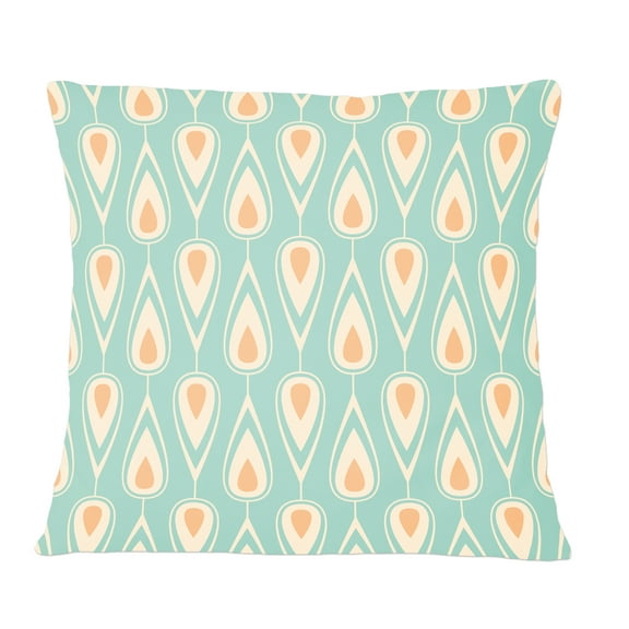 Designart Retro Ornamental Design VIII' Mid-Century Modern Throw Pillow - 12x20