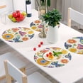 thumbnail image 6 of Ryvnso Carton Magic Mushrooms Flower Round Plate Mats Dining Table Placemat Set of 4 for Holiday Decoration, 6 of 7