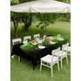 thumbnail image 5 of 60x84 Inch Outdoor Tablecloth with Umbrella Hole Zipper Rectangle Light Green Fruit Rectangular Tablecloths Outside Waterproof Modern Minimalist Decor Black Background Patio Table Cover for Picnic, 5 of 8