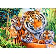 thumbnail image 1 of Pintura de diamantes (DE4731) 5D DIY Tigers Square Rhinestone Art Cross Stitch 40x50cm Hugtrwg Para estrenar, 1 of 1