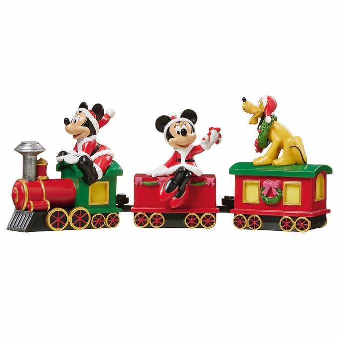 Disney 13-Piece Holiday Village Set with Musical Indoor Characters