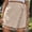 Beige, variant on Women's Bohemian Wrap Shorts Tie Waist with Fringe Hem Cotton Blend Beach Cover-Up Skort for Summer Vacation Wear Black M(M)