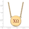 thumbnail image 2 of Ss/Gold Plated Sterling Silver With Gp Logoart Chi Omega Large Enl Pend Necklace (18 X 19) Made In United States gp028cho-18, 2 of 5