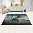 thumbnail image 3 of Coolnut Lightweight Soft Area Rugs 31x20 Inch, Storm Landscape with Dinosaur Floor Mat Doormat for for Rooms Entrance Hardwood Floor Living Room 2'7" x 1'8"） Nursery Rugs, 3 of 6