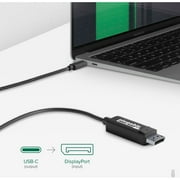 كابل USB C قابل للتوصيل إلى DisplayPort 6 أقدام ( 1.8 م ) ، حتى 4K عند 60 هرتز ، كابل USB C DisplayPort - متوافق مع Thunderbolt و USB-C - بدون سائق
